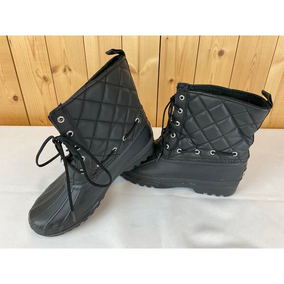 Women's Sperry Duck Boots- Black, Size 8 - Picture 1 of 7